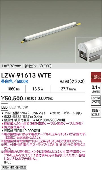 安心のメーカー保証【インボイス対応店】LZW91613WTE ダイコー 屋外灯 間接照明 LED 大光電機の画像