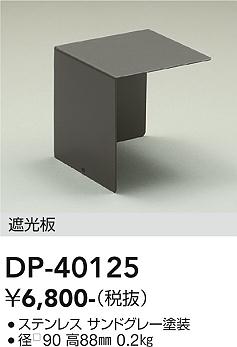 安心のメーカー保証【インボイス対応店】DP40125 ダイコー 屋外灯 その他屋外灯 遮光板 大光電機の画像