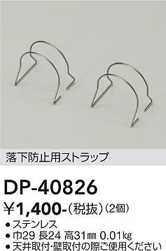 安心のメーカー保証【インボイス対応店】DP-40826 ダイコー 屋外灯 その他屋外灯 落下防止用ストラップ の画像