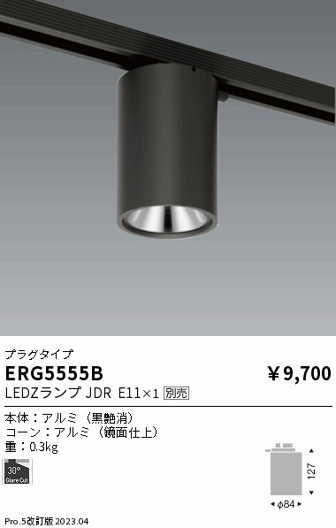 安心のメーカー保証【インボイス対応店】ERG5555B 遠藤照明 シーリングライト 配線ダクト用 LED ランプ別売 Ｎ区分 Ｎ発送の画像