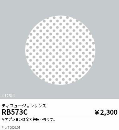 安心のメーカー保証【インボイス対応店】RB573C 遠藤照明 ダウンライト オプション  Ｎ区分 Ｎ発送の画像