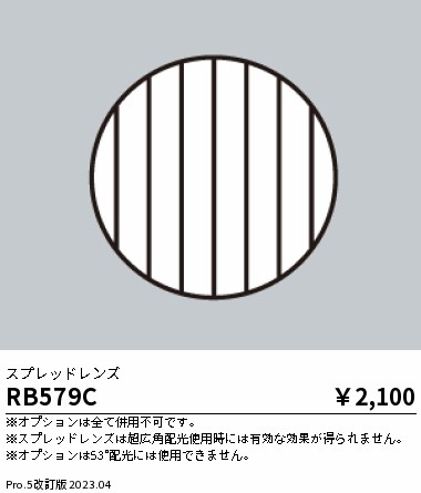 安心のメーカー保証【インボイス対応店】RB579C 遠藤照明 ダウンライト オプション  Ｎ区分 Ｎ発送の画像