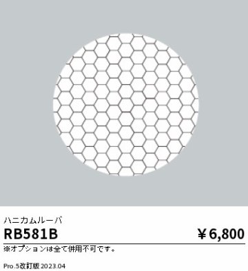 安心のメーカー保証【インボイス対応店】RB581B 遠藤照明 ダウンライト オプション  Ｎ区分 Ｎ発送の画像