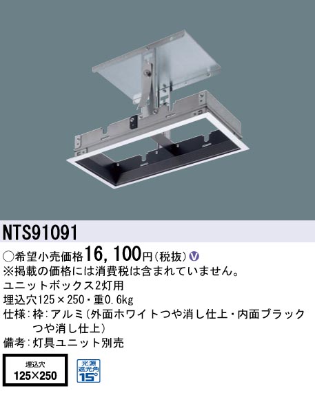 安心のメーカー保証【インボイス対応店】NTS91091 パナソニック ダウンライト オプション ユニットボックスのみ 灯具ユニット・電源ユニット別売  Ｎ区分の画像