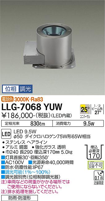 安心のメーカー保証【インボイス対応店】LLG7068YUW ダイコー 屋外灯 その他屋外灯 LED 大光電機の画像