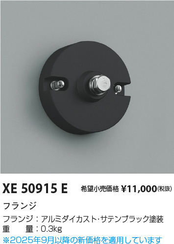 安心のメーカー保証【インボイス対応店】XE50915E コイズミ 屋外灯 その他屋外灯 フランジ  Ｔ区分の画像