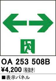 安心のメーカー保証 【インボイス対応店】OA253508B オーデリック ベースライト 誘導灯 避難口誘導灯用パネル  Ｔ区分の画像
