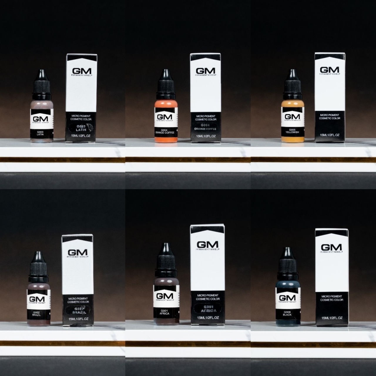 GM　眉毛アートメイク用インク　15ml　6本セットの画像