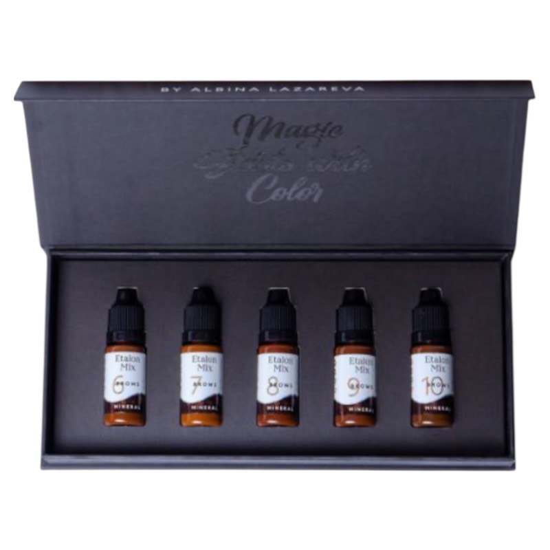 Etalon Mix ミネラル アイブロウ ピグメントセット（10ml × 5色