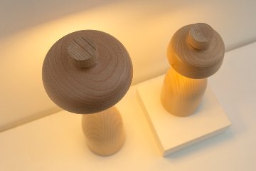 Big Bowl & Small Bowl - log LED table lamp 25cmの画像