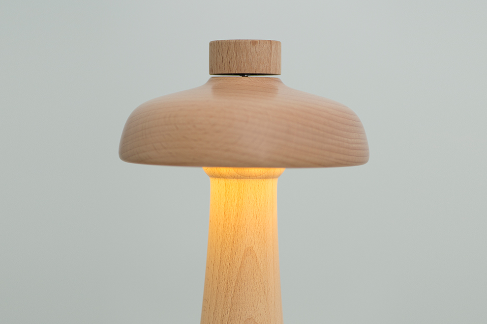 Big Bowl & Small Bowl - log LED table lamp 37.5cmの画像