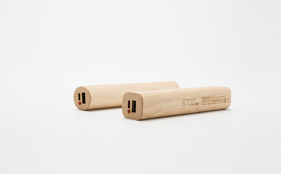 belaDESIGN ベラデザイン Wood Mobile Power（3350mAh）<MP1905M>の画像