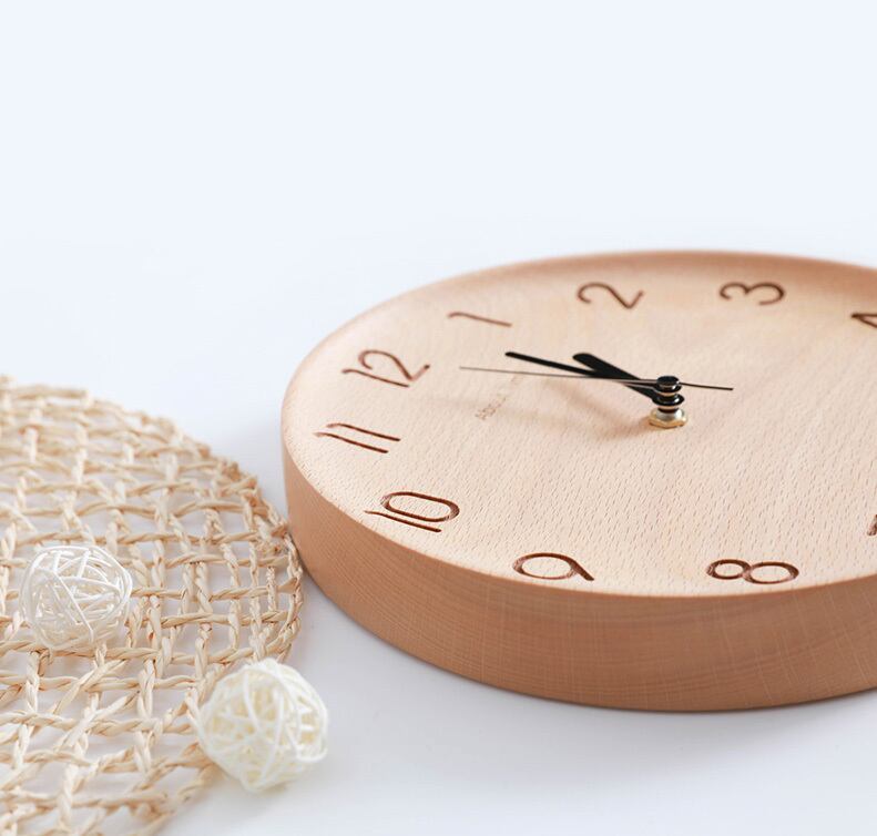 belaDESIGN ベラデザイン About Time Wood Alarm Clock オリジナル木製凹型掛け時計 <C1709-02>の画像