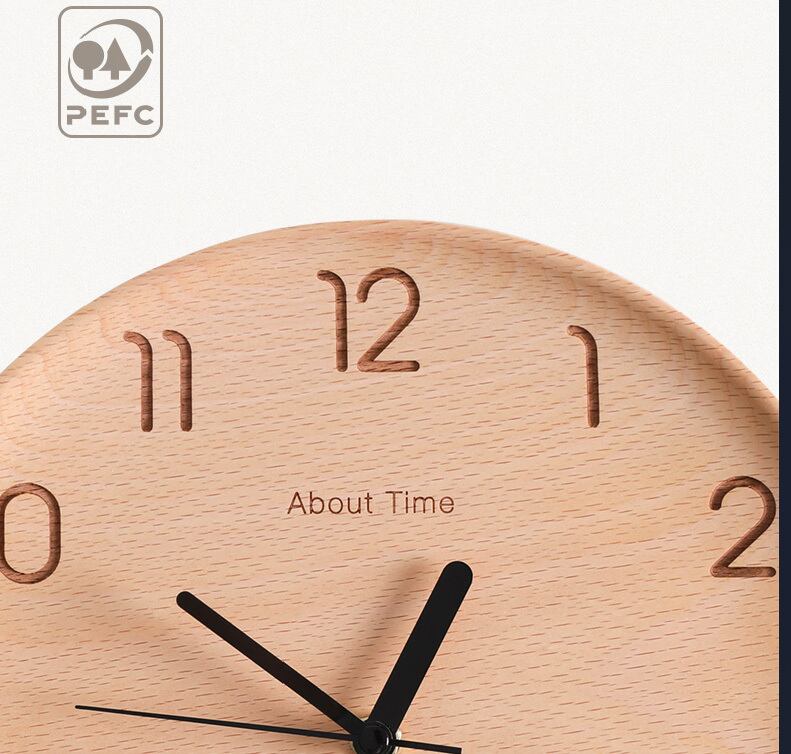 belaDESIGN ベラデザイン About Time Wood Alarm Clock オリジナル木製凹型掛け時計