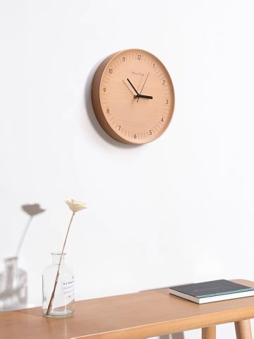 belaDESIGN ベラデザイン About Time Wood Alarm Clock オリジナル木製凹型掛け時計 <C1709-02>の画像