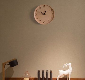 belaDESIGN ベラデザイン About Time Wood Alarm Clock オリジナル木製凹型掛け時計 <C1709>の画像