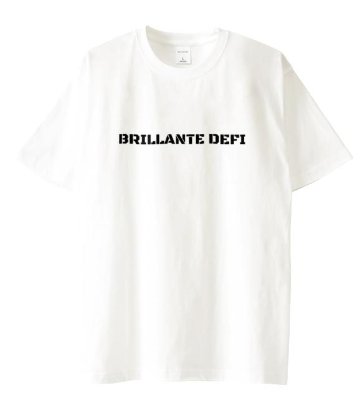 BRILLANTE DEFI ロゴ＆トイプープリントTシャツ　ホワイトの画像