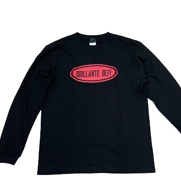 BRILLANTE DEFI 楕円レッドロゴ長袖Tシャツ　BLACKの画像