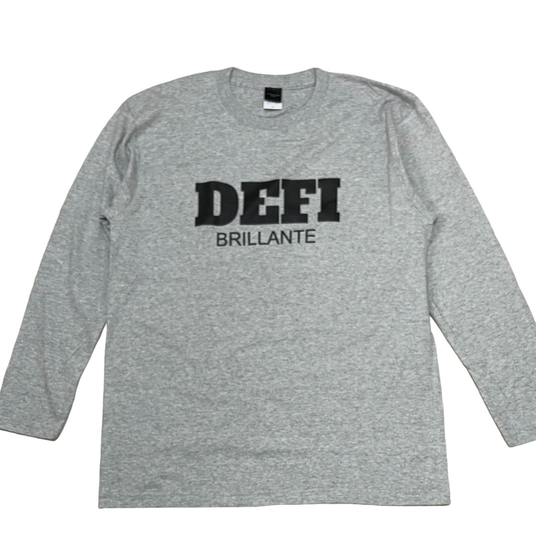 DEFIビックロゴBRILLANTE 長袖Tシャツ　グレーの画像