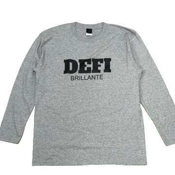 DEFIビックロゴBRILLANTE 長袖Tシャツ　グレーの画像