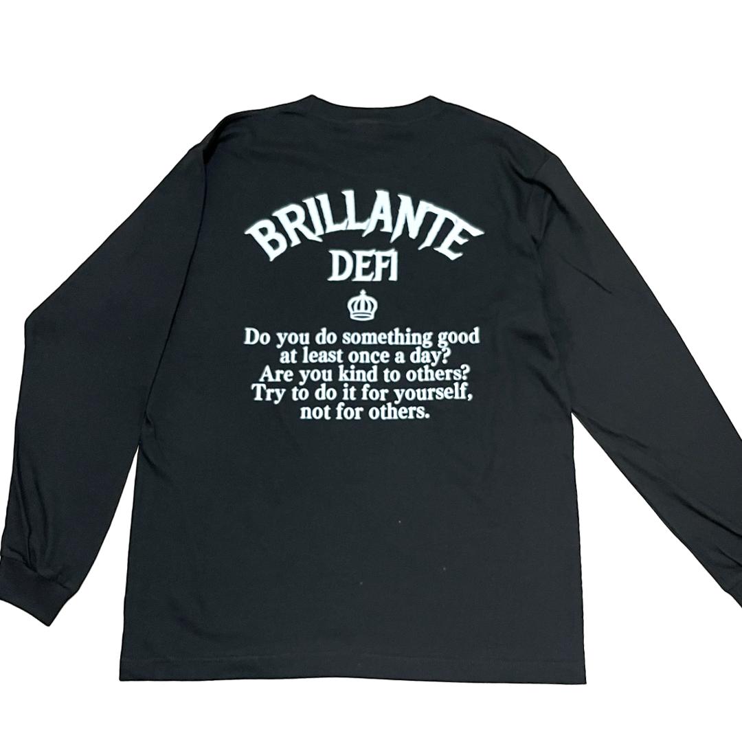 BRILLANTE DEFI 王冠バックプリント長袖Tシャツ　アーミーグリーンの画像