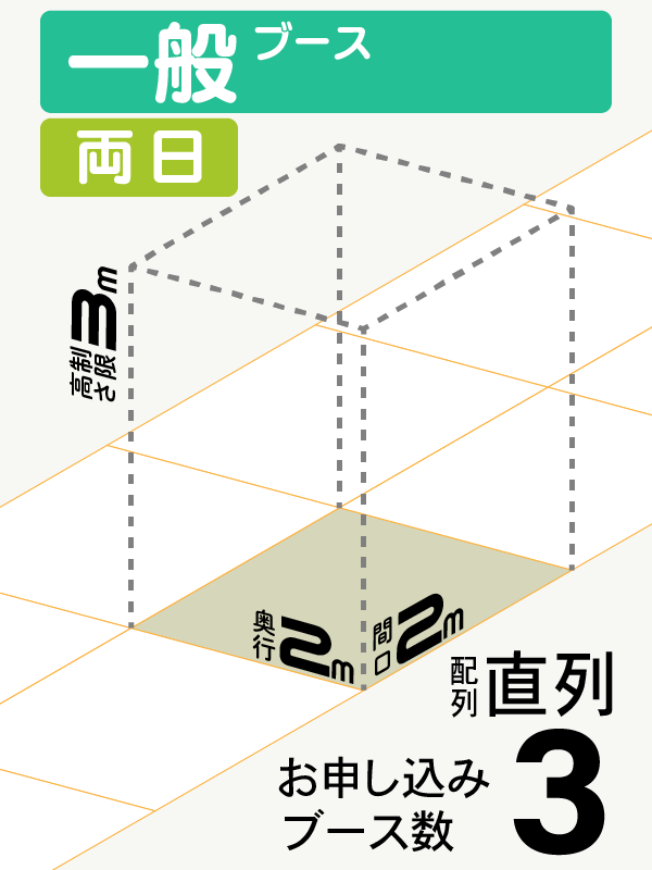 【一般ブース】両日　3ブースの画像