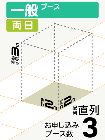 【一般ブース】両日　3ブースの画像