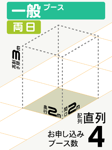 【一般ブース】両日　4ブース（直列）の画像