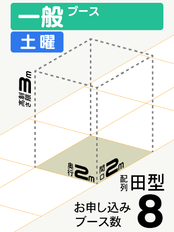 【一般ブース】土曜　8ブース（田型）の画像