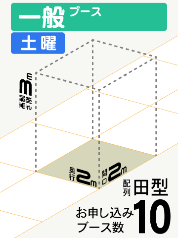 【一般ブース】土曜　10ブース（田型）の画像