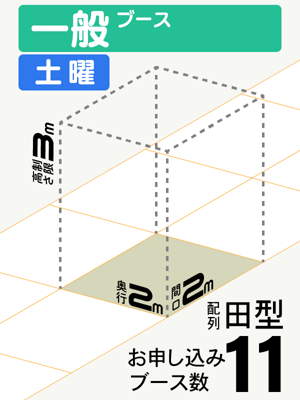 【一般ブース】土曜　11ブース（田型）の画像