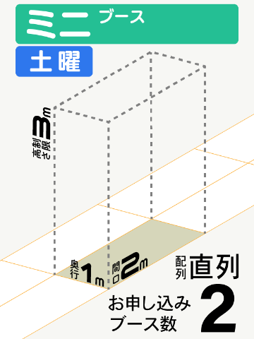 【ミニブース】土曜　2ブース（直列）の画像