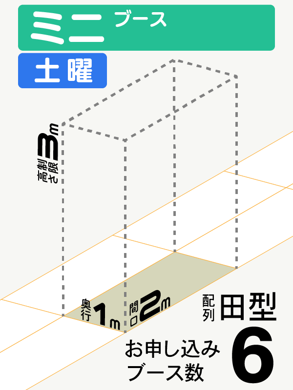 【ミニブース】土曜　6ブース（田型）の画像