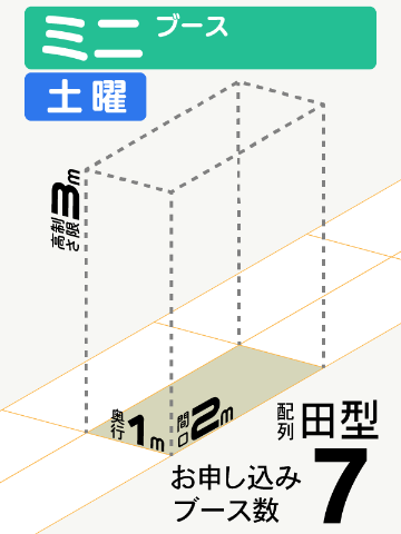 【ミニブース】土曜　7ブース（田型）の画像