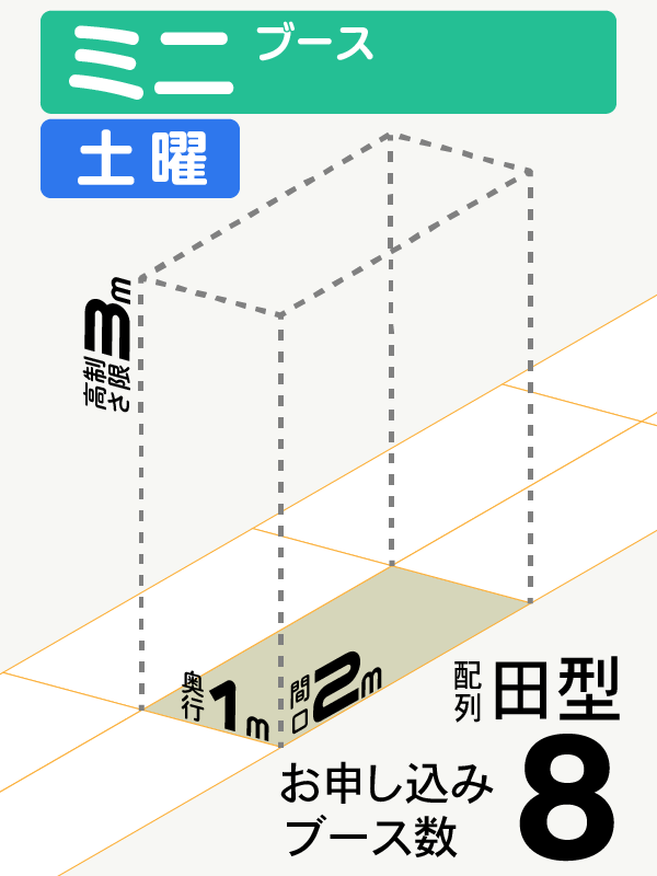 【ミニブース】土曜　8ブース（田型）の画像