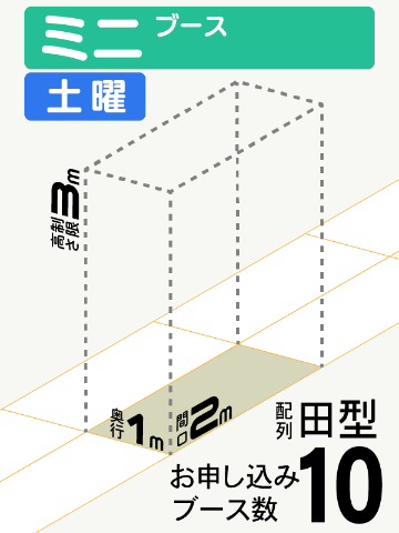 【ミニブース】土曜　10ブース（田型）の画像