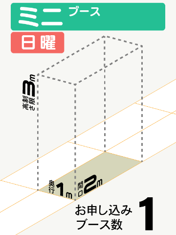 【ミニブース】日曜　1ブースの画像