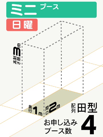 【ミニブース】日曜　4ブース（田型）の画像