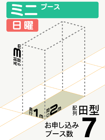 【ミニブース】日曜　7ブース（田型）の画像