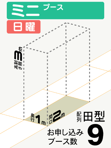 【ミニブース】日曜　9ブース（田型）の画像