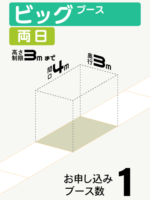 【ビッグブース】両日　1ブースの画像