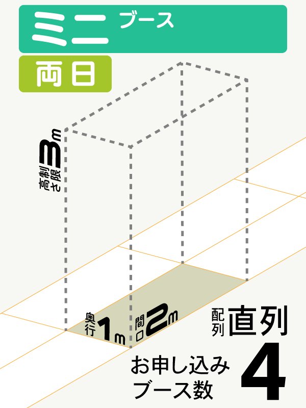 【ミニブース】両日　4ブース（直列）の画像