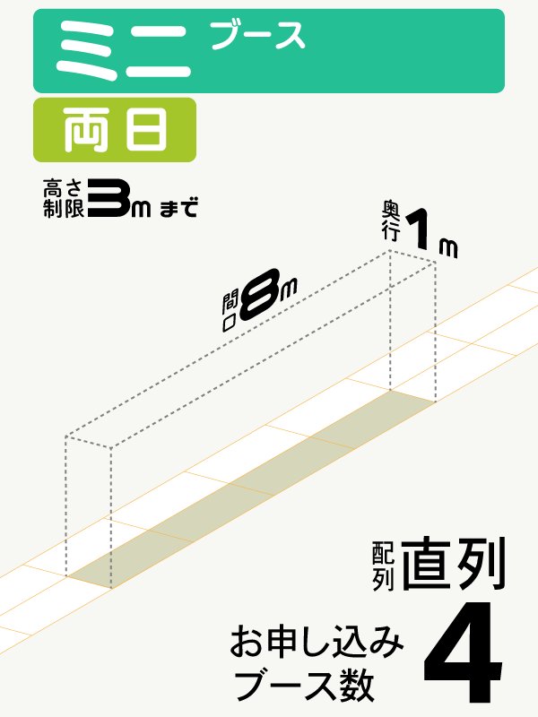 【ミニブース】両日　4ブース（直列）の画像