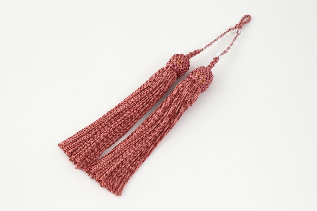 【オーダー品】数珠 房 交換 正絹 弟子玉付き房 パーツ 交換 修理 リメイクの画像