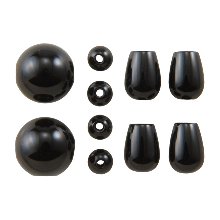 数珠 親玉 本式用 パーツ オニキス つゆ 玉  四天玉 ブラックオニキスの画像