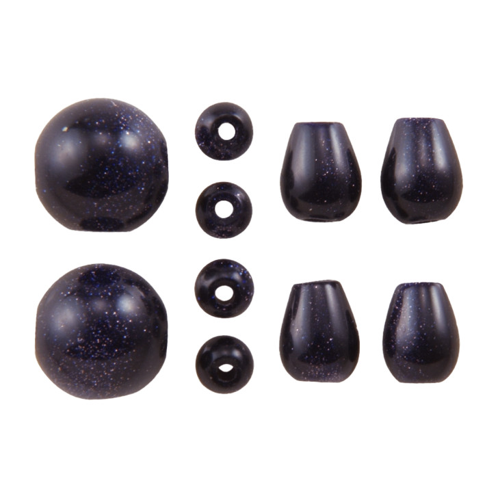 【取寄せ】数珠 親玉 本式用 パーツ 紫金石 つゆ 玉  四天玉 ブルーサンドストーンの画像