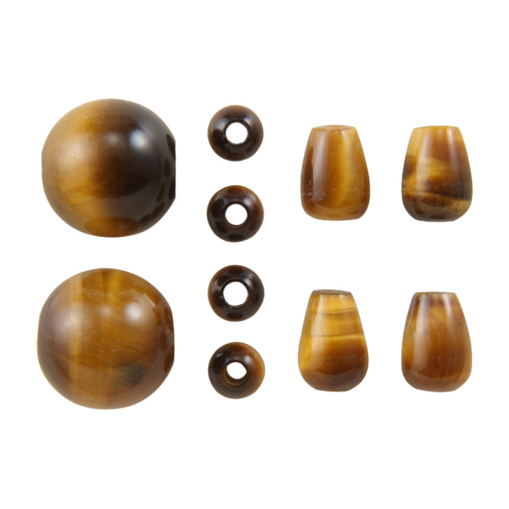 数珠 親玉 本式用 パーツ 虎目 つゆ 玉  四天玉 トラメ タイガーアイ 虎眼の画像