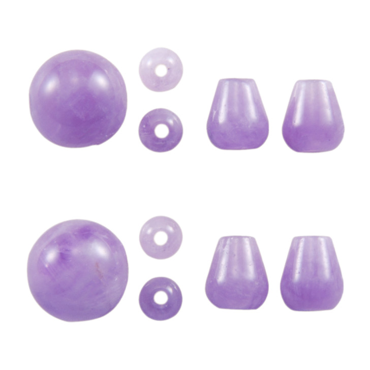 数珠 親玉 本式用 パーツ 藤雲石 つゆ 玉  四天玉 ラベンダーアメジストの画像