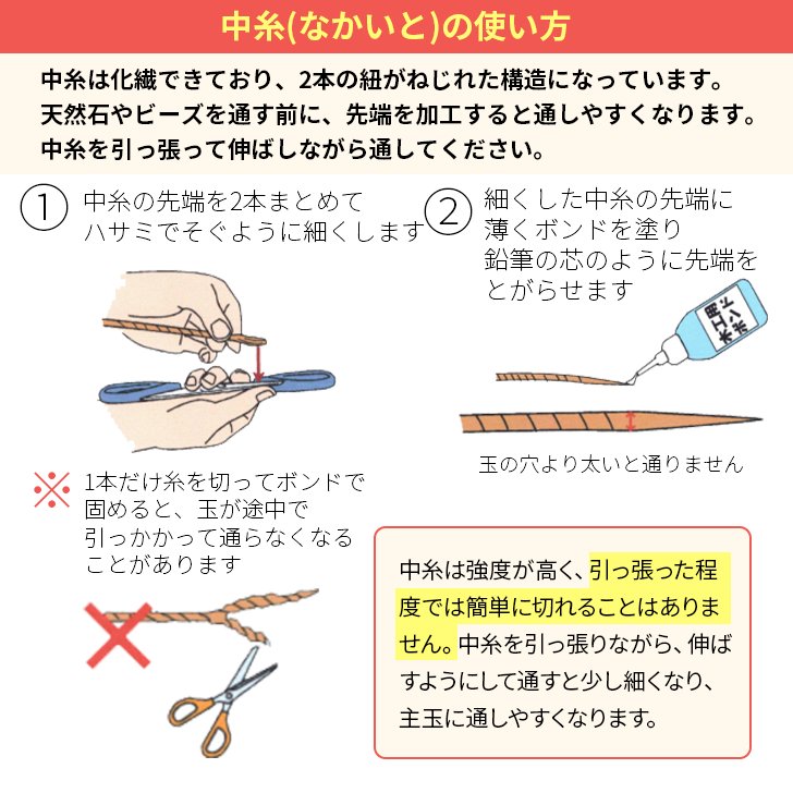 数珠 紐  中糸 3号 1メートルの画像