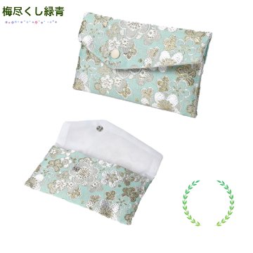 数珠入れ 緑 女性用 男性用 数珠袋 数珠ケース 数珠バック 念珠入れ 念珠袋の画像